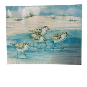 P Brent Sandpipers Beach Shorebird Canvas Wall Art Coastal Decor 11x14 Serene